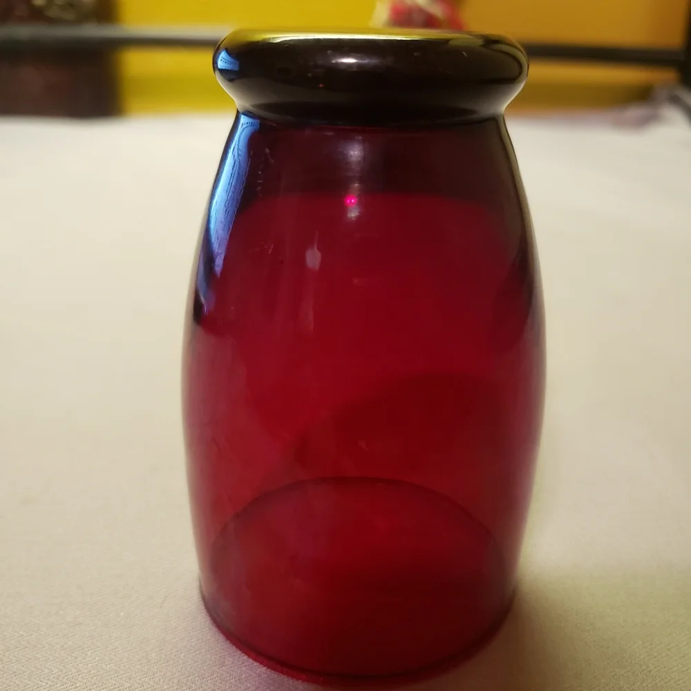 Vtg Juice Glass Baltic Royal Red/Anchor Hocking